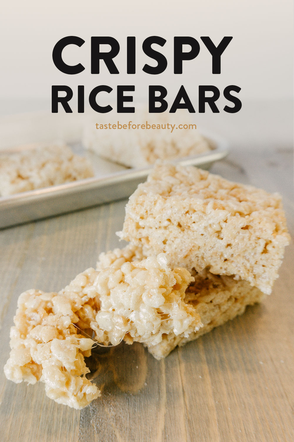 taste before beauty crispy rice bars pinterest pin