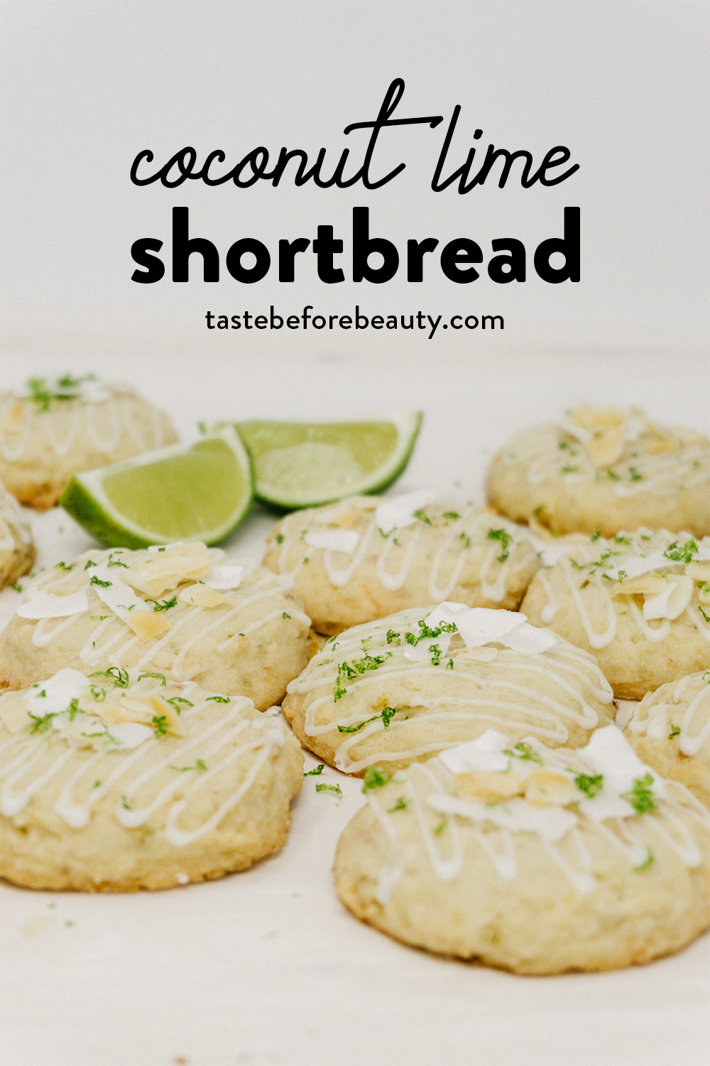 taste before beauty coconut lime shortbread second pinterest pin