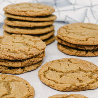 taste before beauty gingersnap cookies stacked up