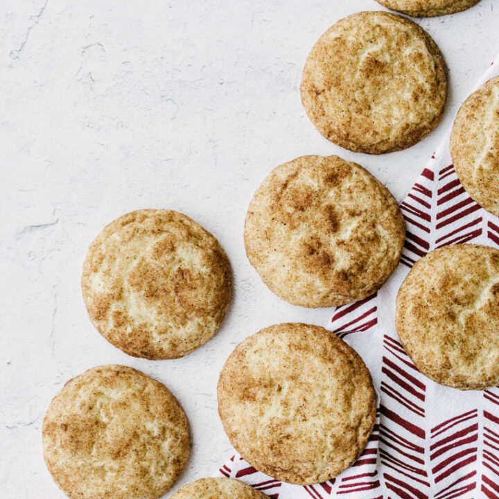 taste before beauty the best snickerdoodle cookies layed out with kitchen towels