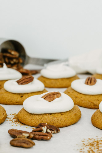 Pumpkin Cookie with Cream Cheese Frosting