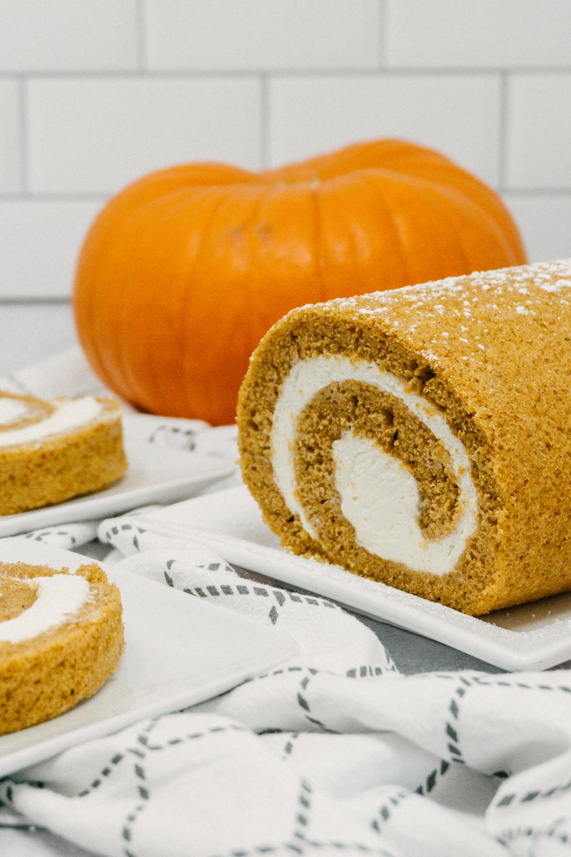 taste before beauty pumpkin roll with cream cheese frosting slices by the roll and pumpkin