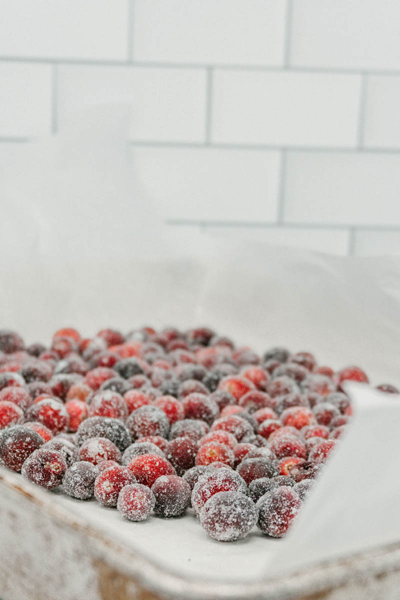 taste before beauty cranberries sugared in pans