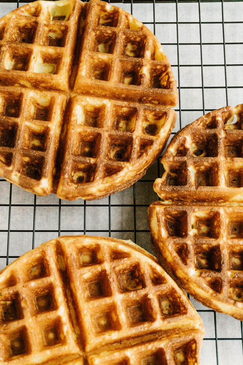 taste before beauty french waffles on cooling wire rack