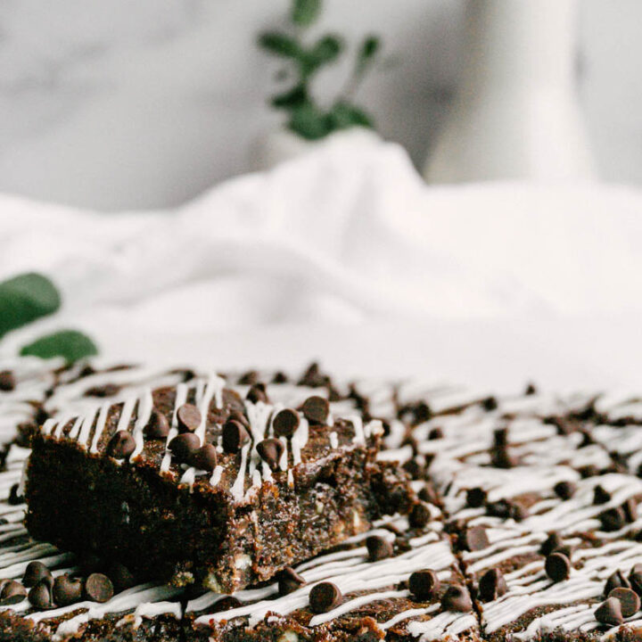 taste before beauty fudgy mint brownies stacked