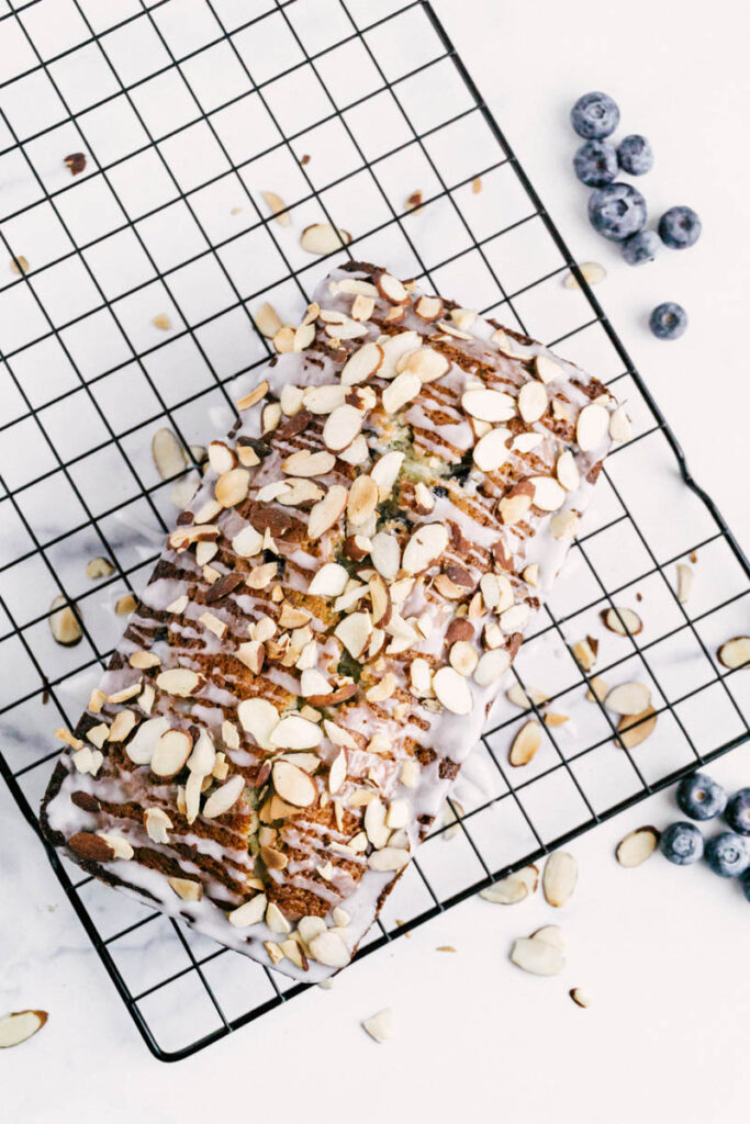 taste before beauty blueberry almond bread glazed