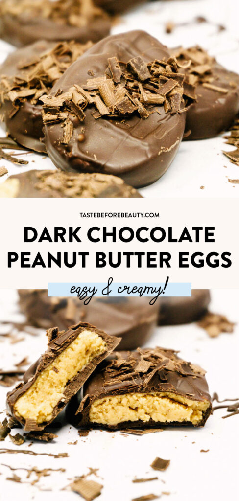 dark chocolate peanut butter eggs pinterest pin