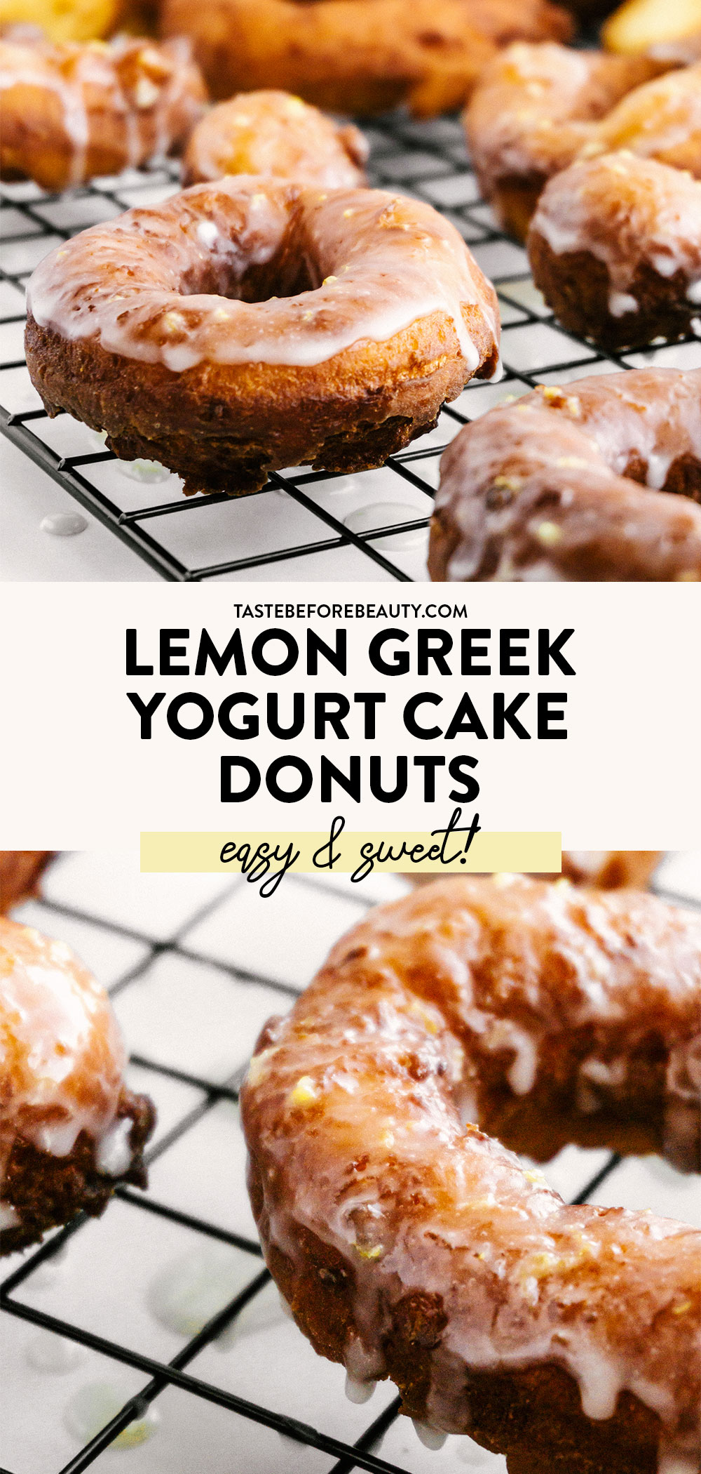 lemon greek yogurt cake donuts pinterest pin