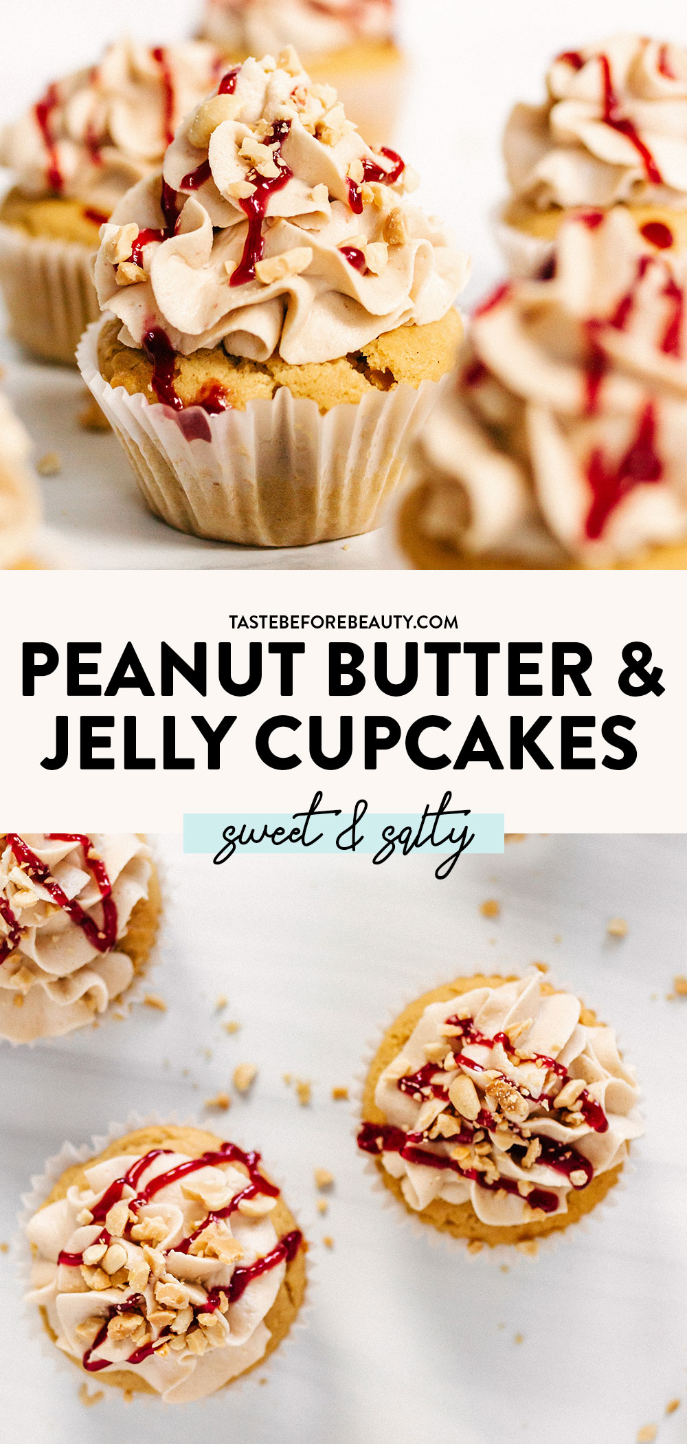 peanut butter and jelly cupcakes pinterest pin