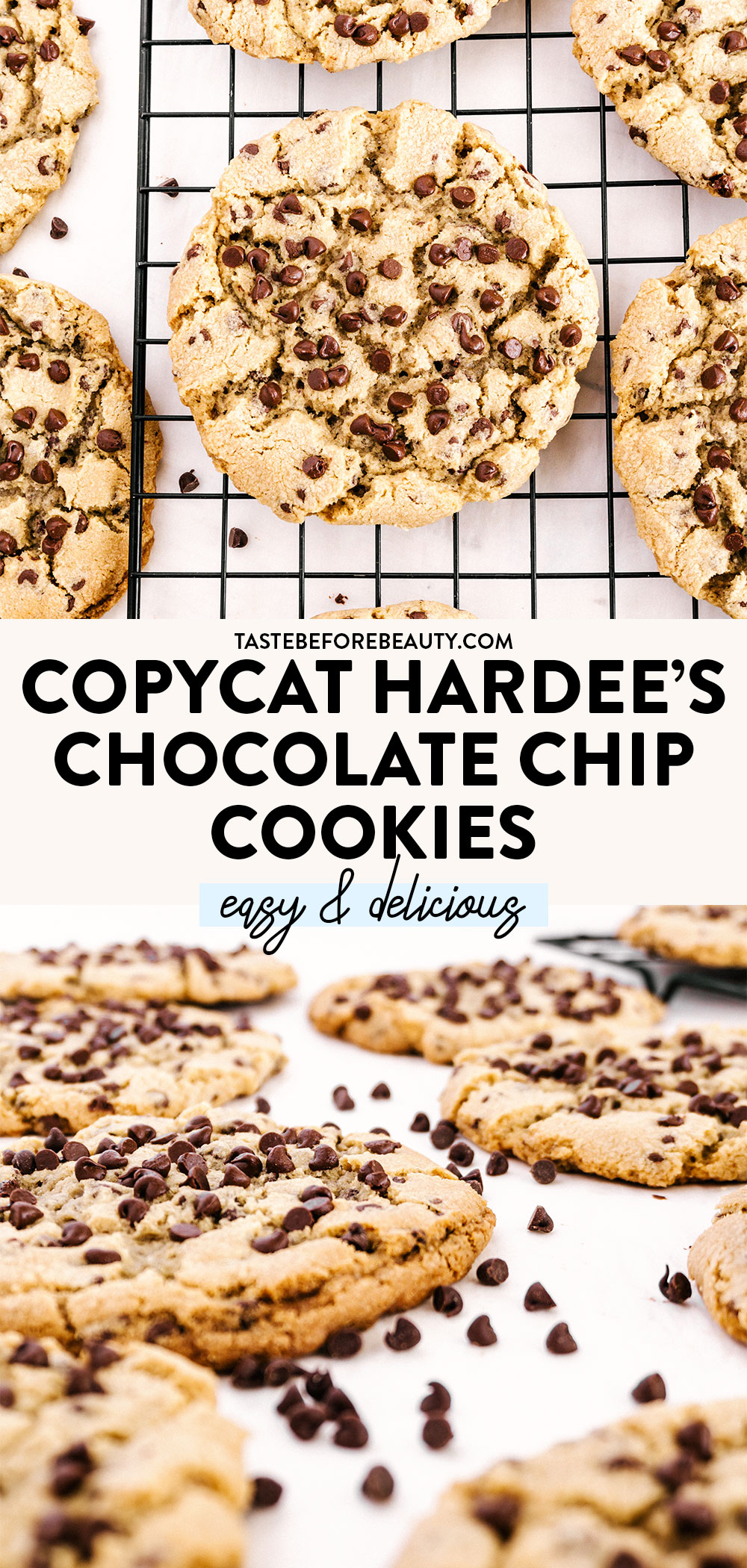 Copycat '90s Hardee's Chocolate Chip Cookies - Taste Before Beauty