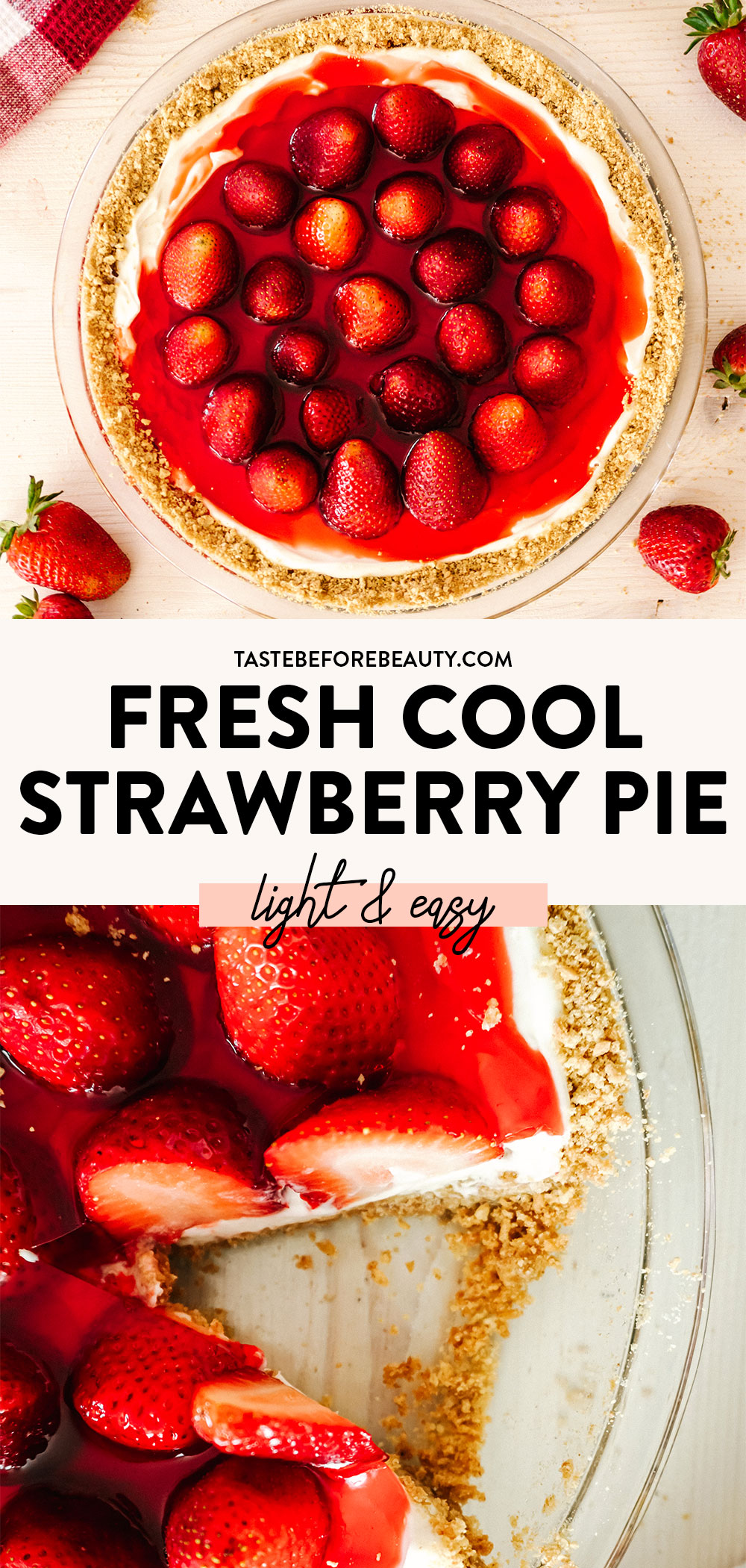 fresh cool strawberry pie pinterest pin