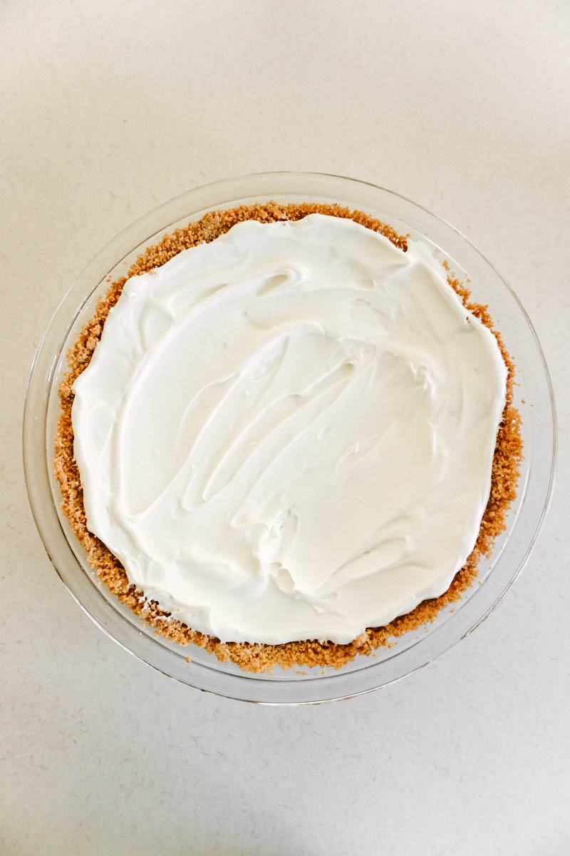 strawberry pie base with cream