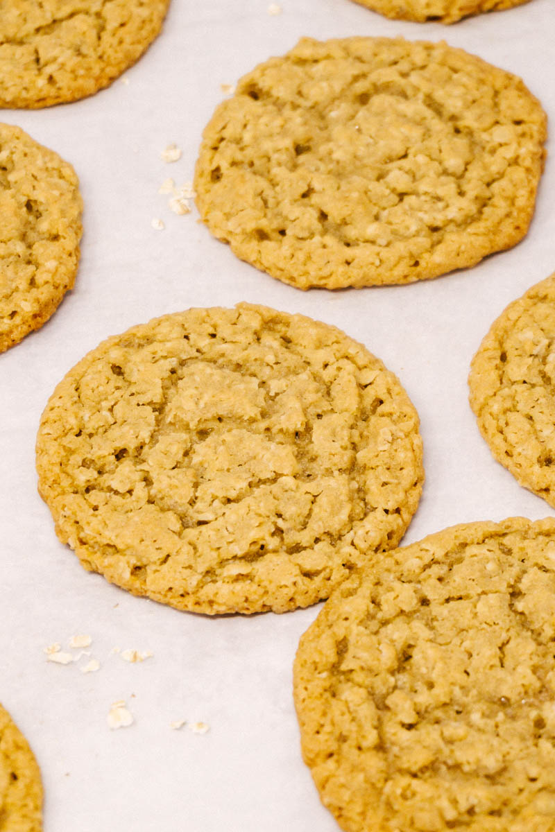 oatmeal cookies for the kids with oats on the table