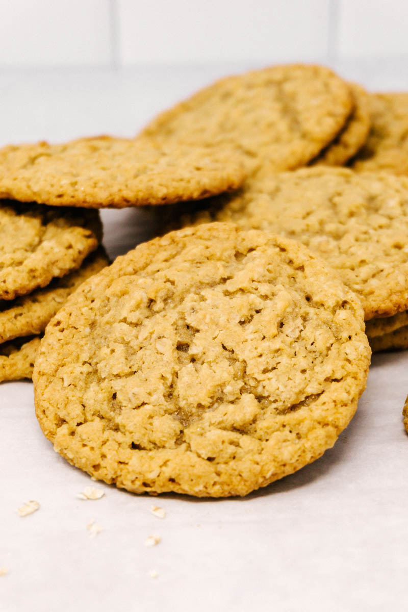 oatmeal cookies for the kids stacked