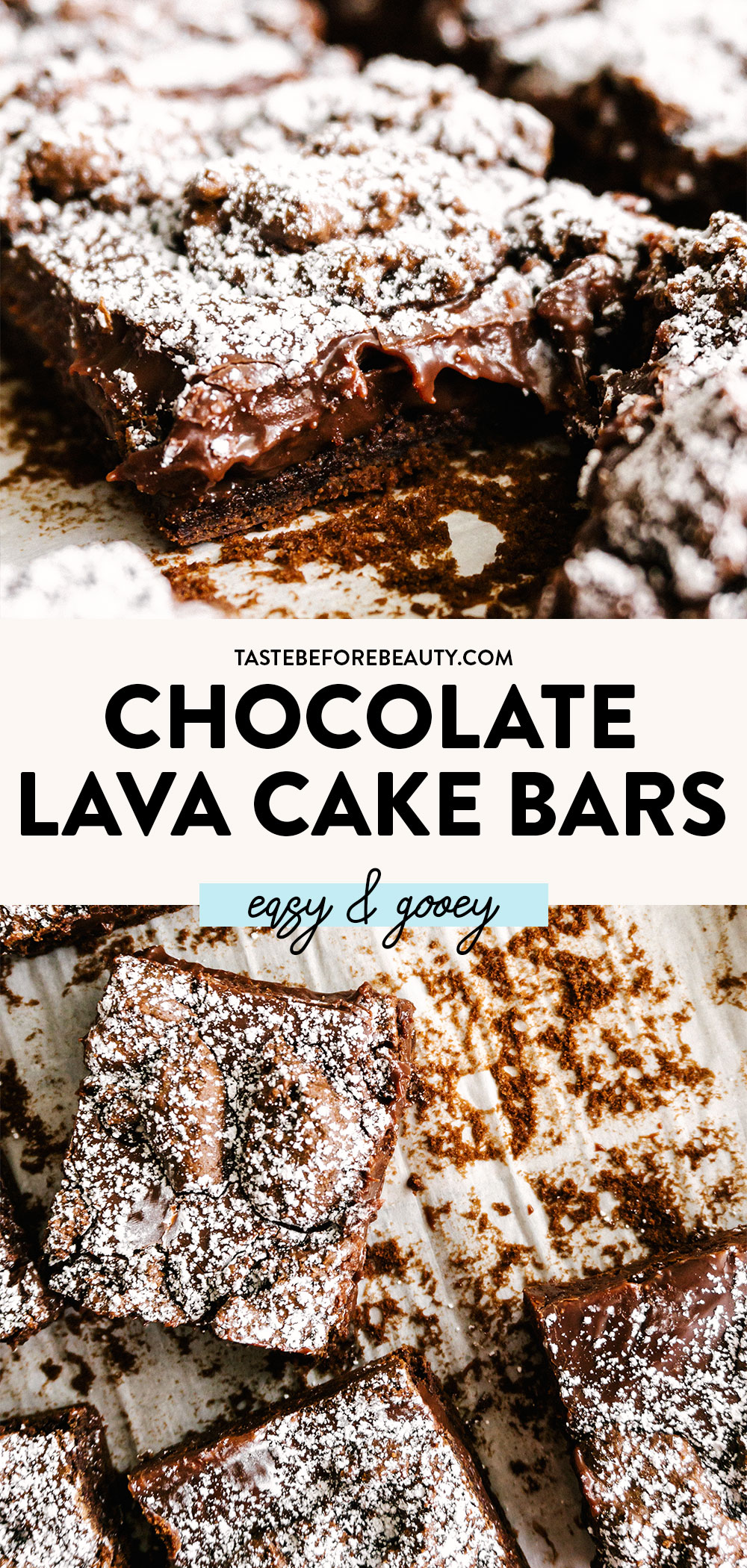 chocolate lava cake bars pinterest pin