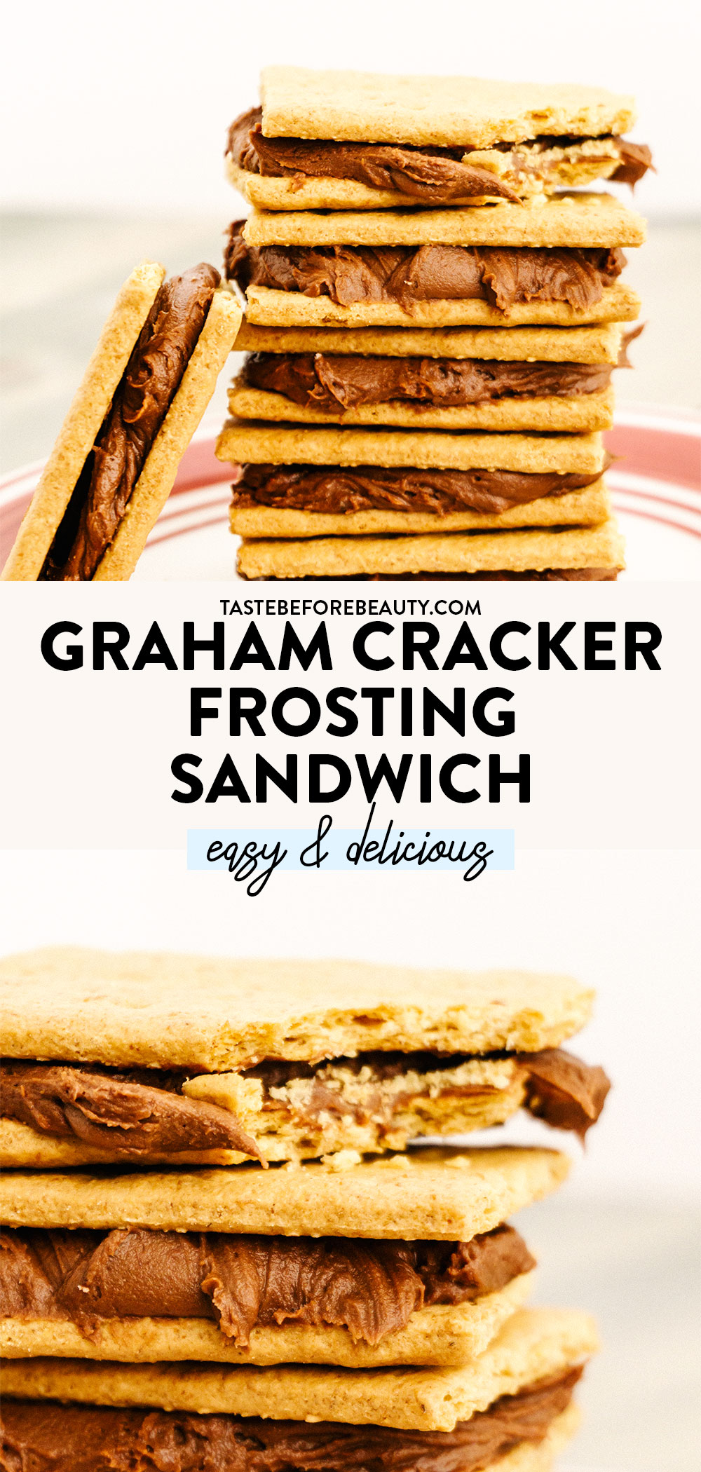 graham cracker frosting sandwich pinterest pin