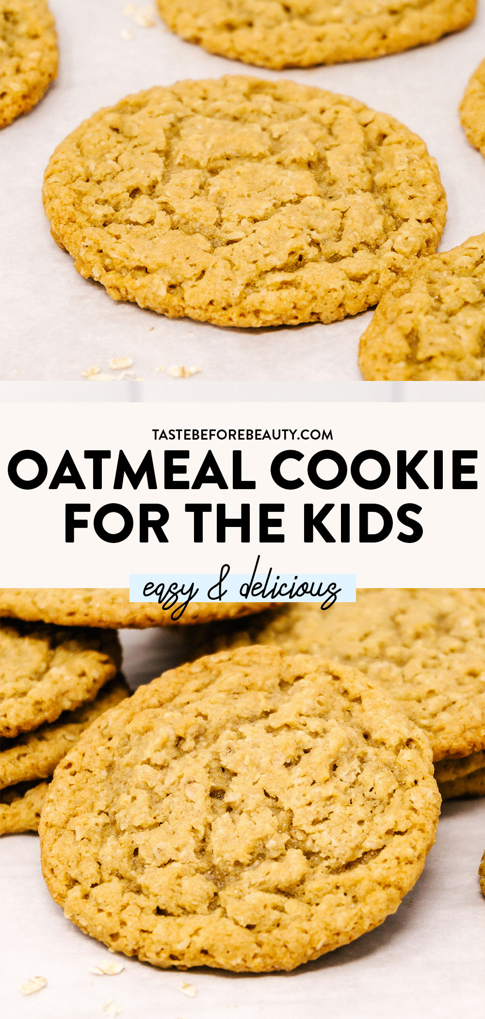 oatmeal cookies for the kids pinterest pin