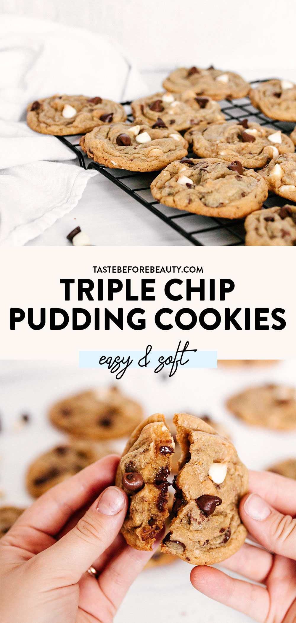 triple chip pudding cookies pinterest pin