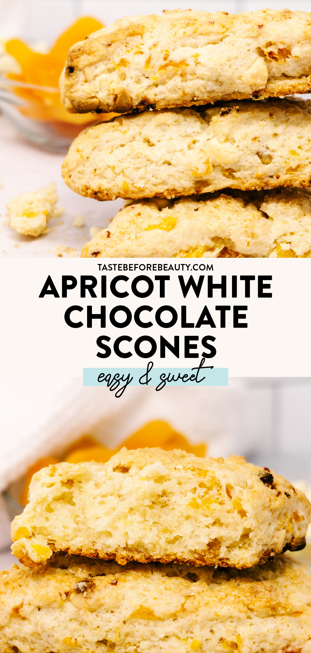 apricot white chocolate scones pinterest pin