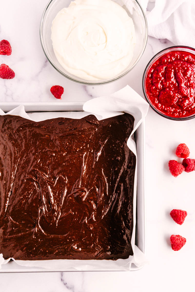 raspberry cheesecake brownies ingredients