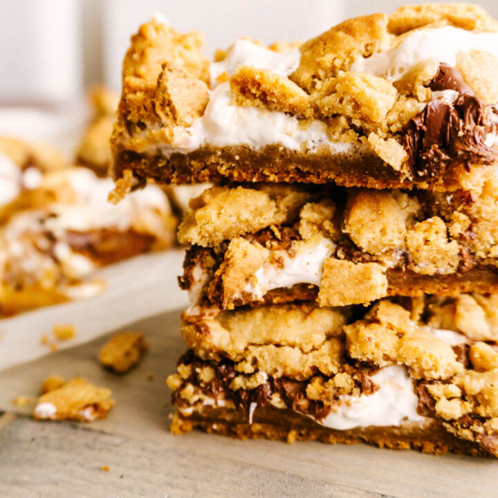 smores bars stacked