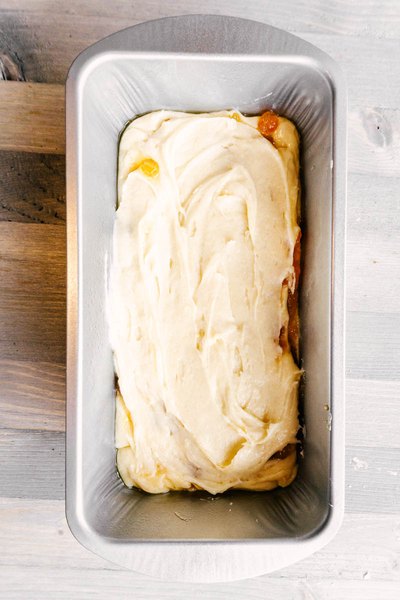 the fourth layer of apricot bread