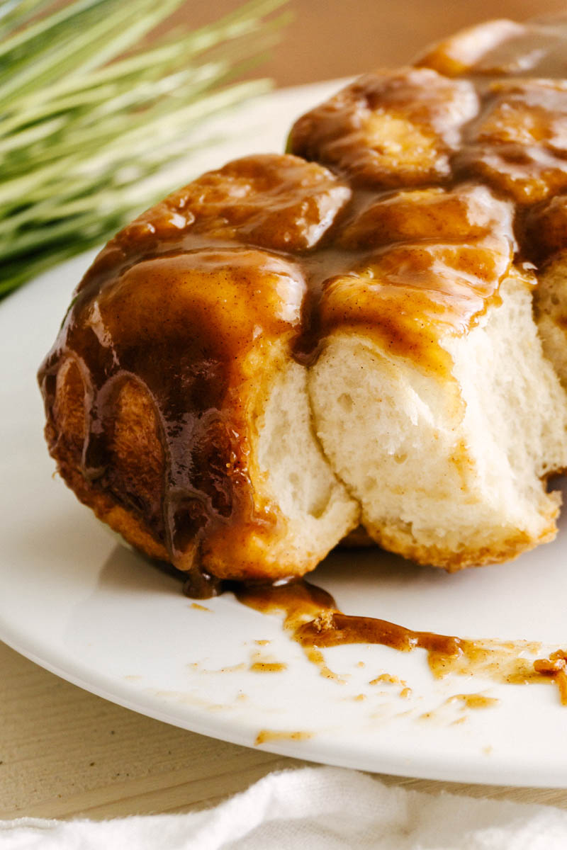 easy monkey bread on a palte