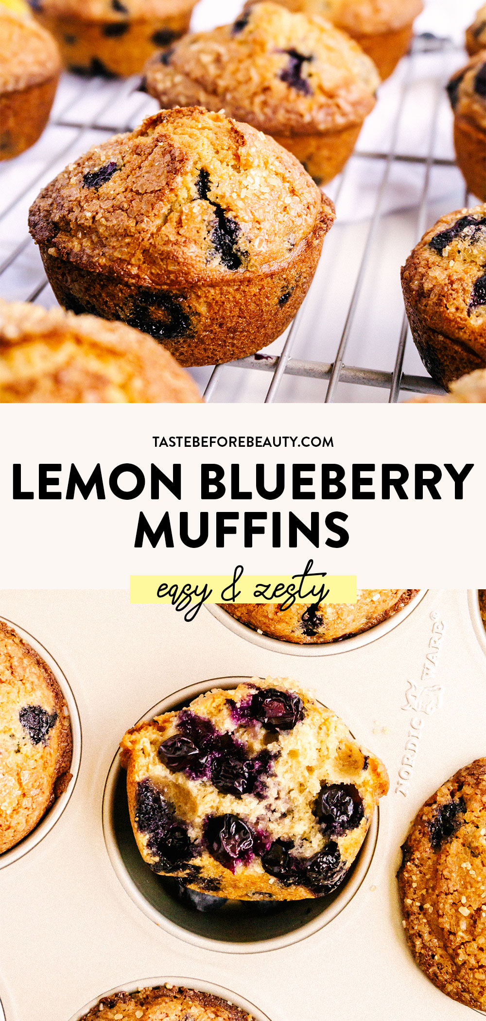 lemon blueberry muffins pinterest pin