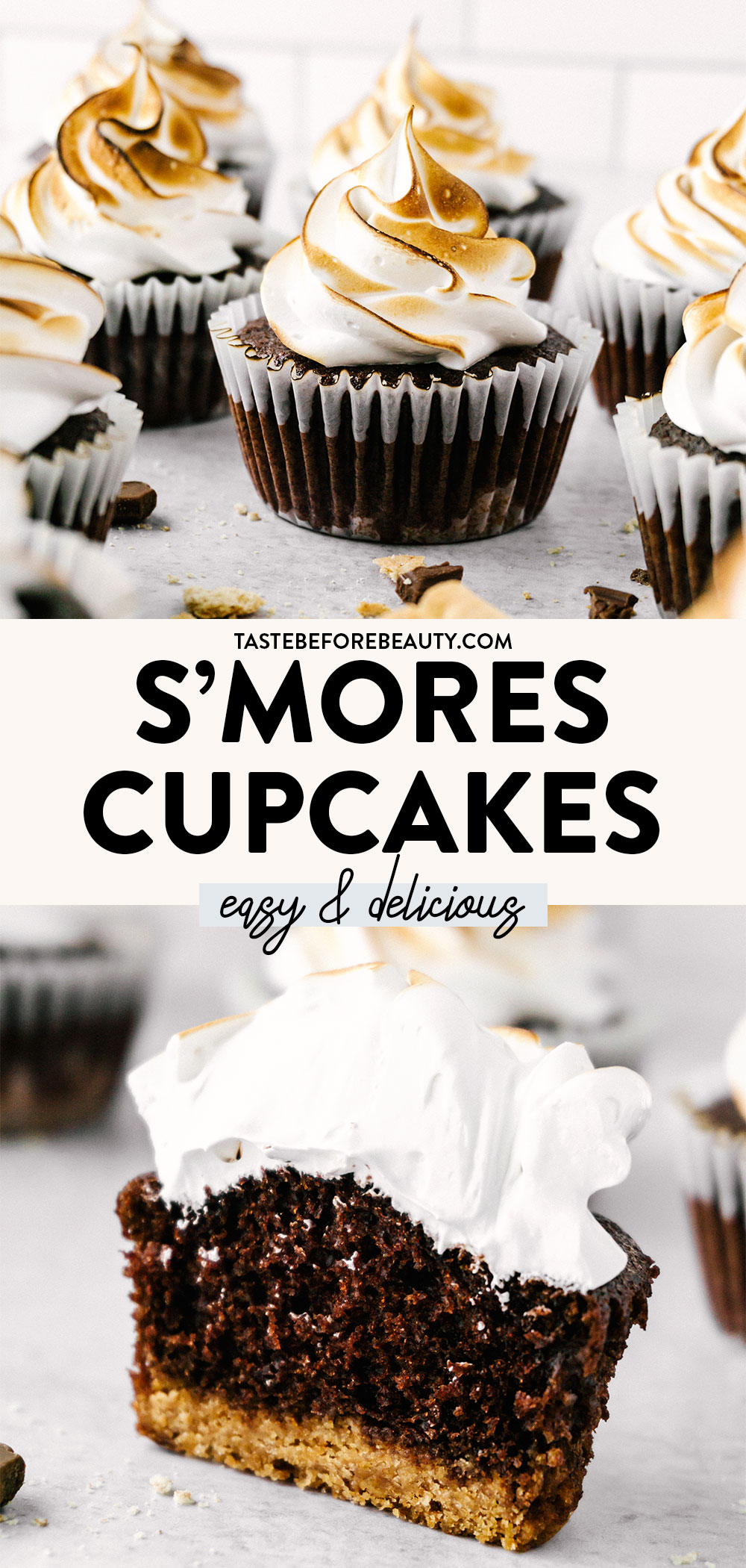 s'mores cupcakes pinterest pin