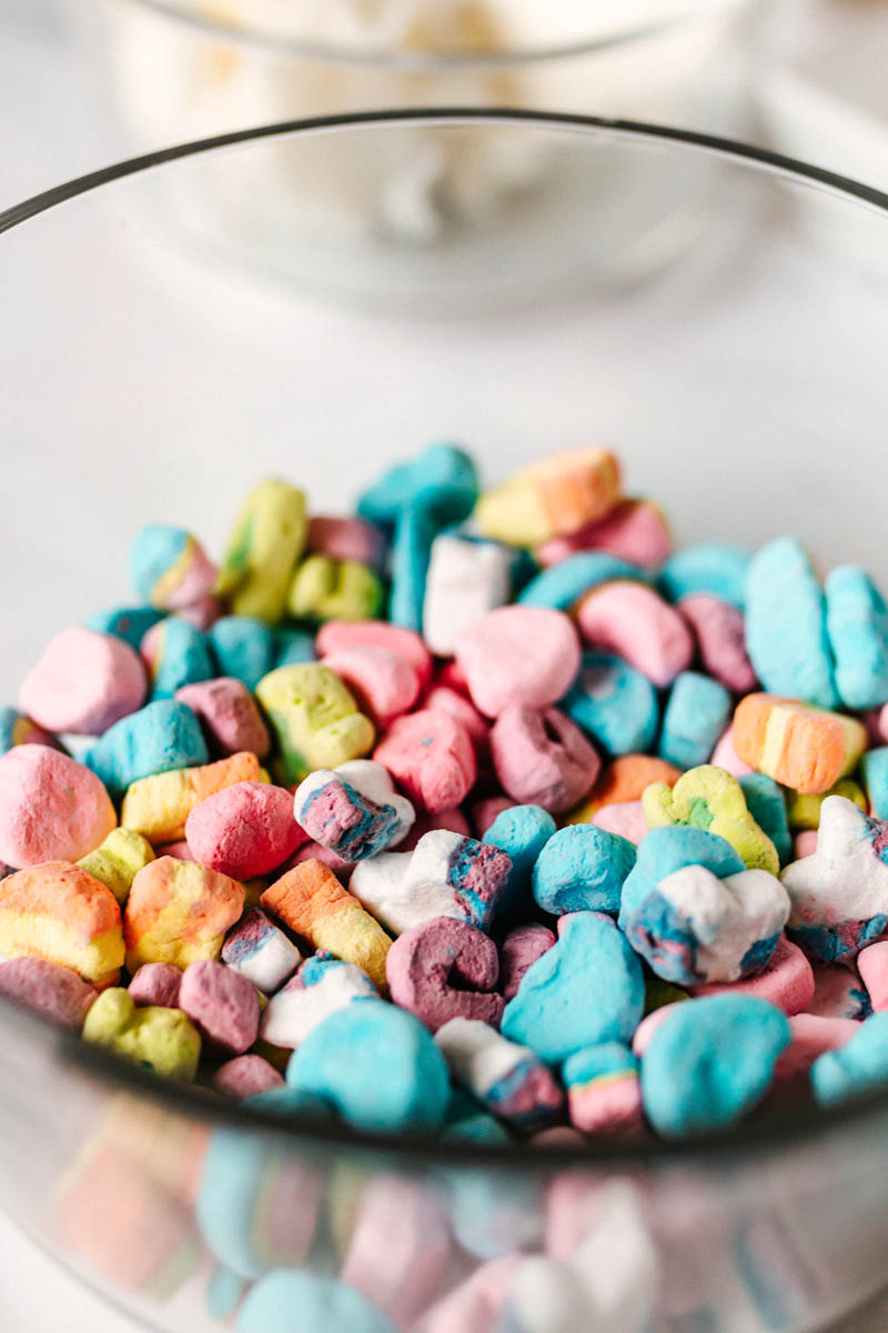 lucky charms marshmallows in a bowl