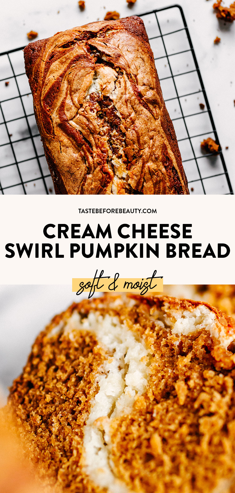 cream cheese swirl pumpkin bread pinterest pin
