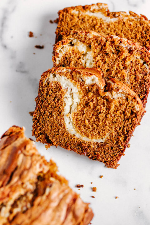 Cream Cheese Swirl Pumpkin Bread Taste Before Beauty