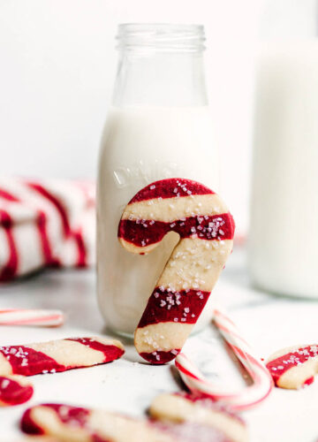 Peppermint Candy Cane Shortbread Cookies