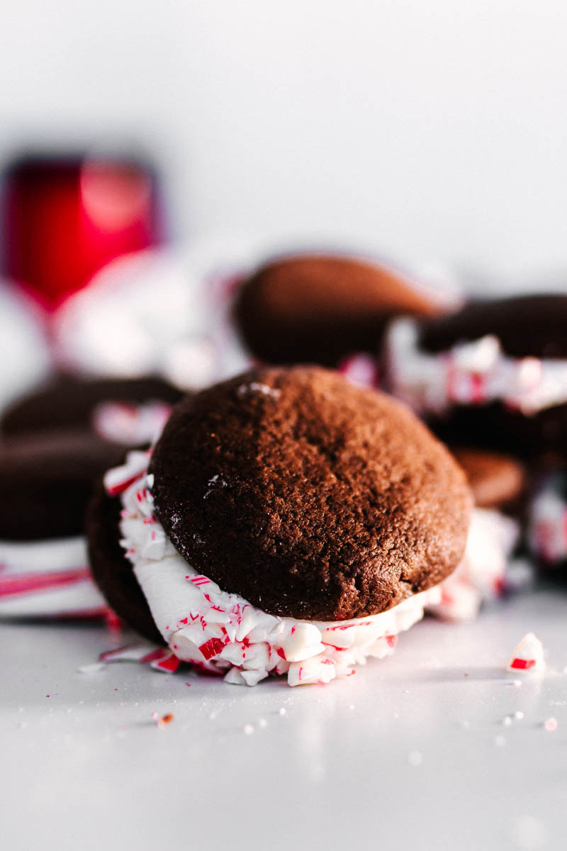 Chocolate Peppermint Marshmallow Cookies