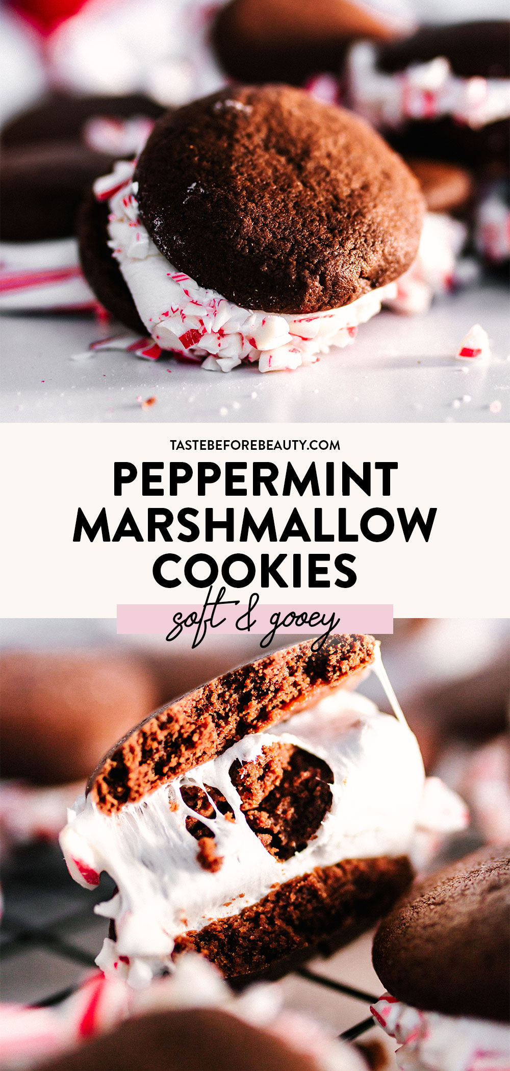 peppermint marshmallow cookies pinterest pin