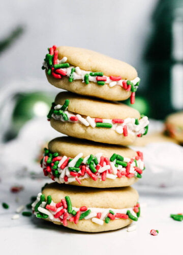 Christmas Sprinkle Sandwich Cookies