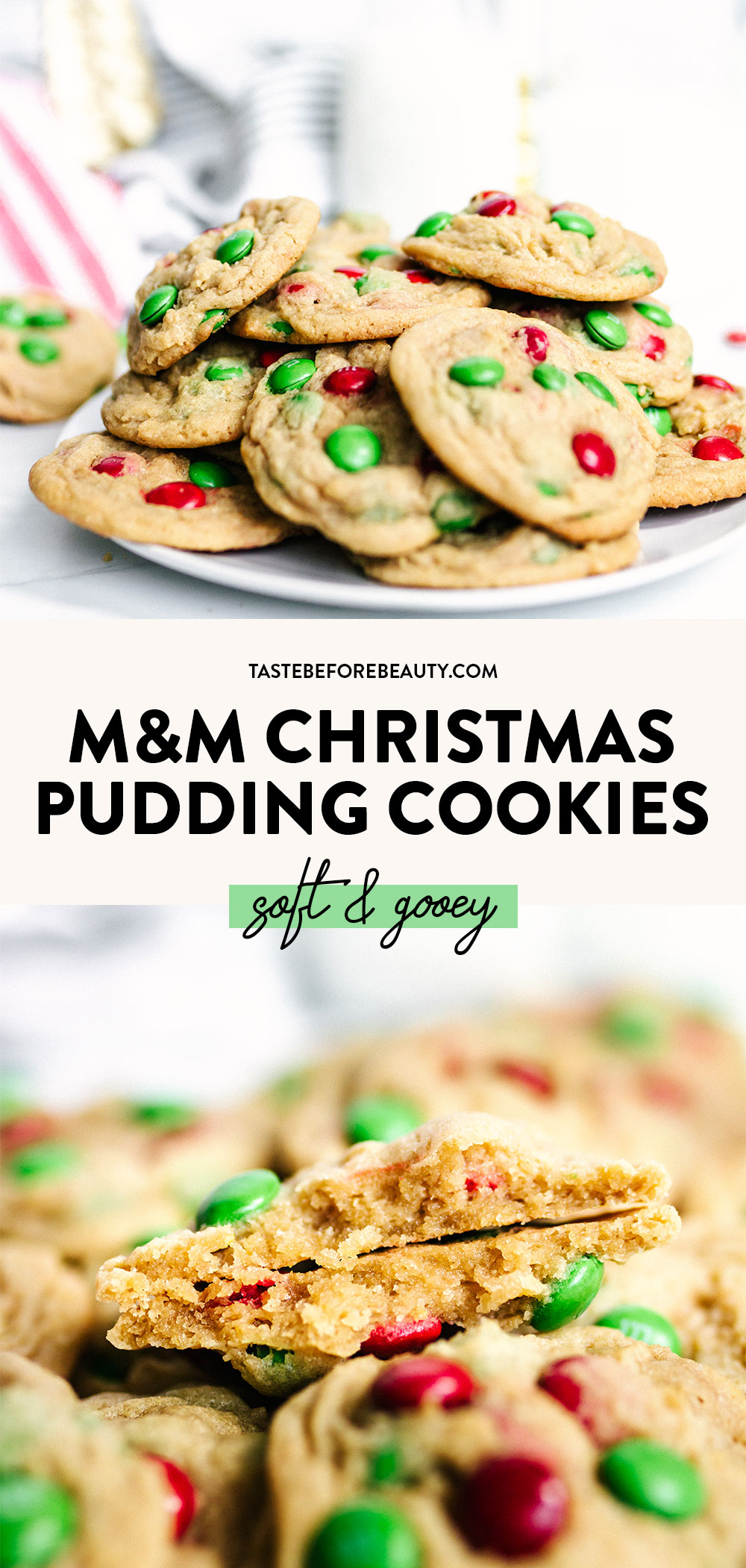 m&m christmas pudding cookies pinterest pin