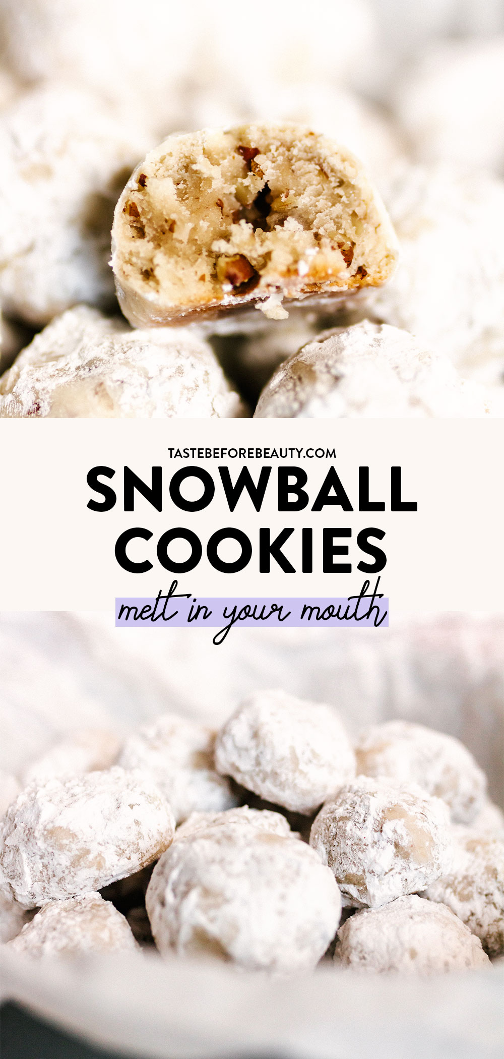 snowball cookies pinterest pin