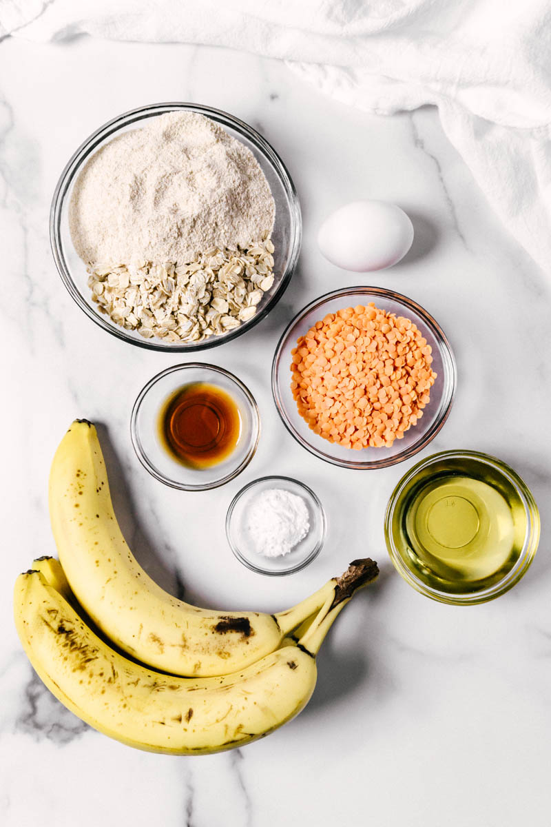 healthy banana muffin ingredients